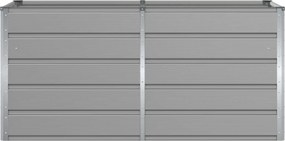 vidaXL Γλάστρα Ανοιχτό γκρι 160 x 80 x 75 cm Ατσάλι