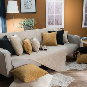 Ριχτάρι Solid 301 Ecru Teoran Three-Seater 180x300cm Cotton-Polyester