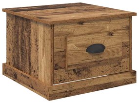 vidaXL Τραπεζάκι σαλονιού with Drawer Παλαιό ξύλο 50 x 50 x 35 cm