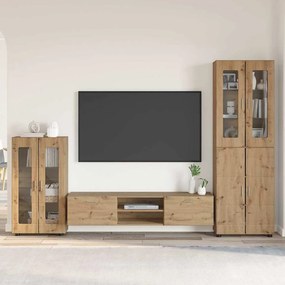 vidaXL Σετ επίπλου τηλεόρασης FLORIN 3 pcs Artisan Oak