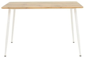 Τραπέζι Cuba pakoworld MDF sonoma-λευκό 120x80x75εκ