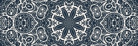 Εικόνα λευκό Mandala σε μπλε φόντο - 150x50