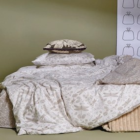 Παπλωματοθήκη Φανελένια Emily 15 (Σετ 2τμχ) Beige-Ecru Kentia Μονό 160x240cm 100% Βαμβάκι