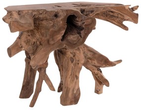 Κονσόλα GRIMAL Ξύλο Teak (Ρίζα) Φυσικό 125x46x80Υ εκ. 125x46x80 εκ.