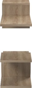Ραφιέρα τοίχου Sumpa pakoworld 2 τεμ sonoma 65x20x18εκ