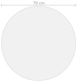 vidaXL Προστατευτικό Τραπεζιού Ματ Ø 70 εκ. / 1,6 χιλ. από PVC