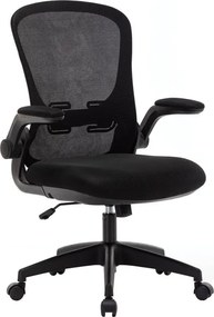 BF2920 Πολυθρόνα Γραφείου, Ανακλινόμενα Μπράτσα, Mesh Μαύρο   1τμχ