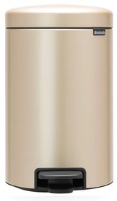 Brabantia 1003201 Κάδος με Πεντάλ NewIcon 12L, Metallic Gold