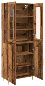 vidaXL Υψηλό Ντουλάπι Παλιού Ξύλου 69.5x34x180 εκ Μηχανικά Ξύλο