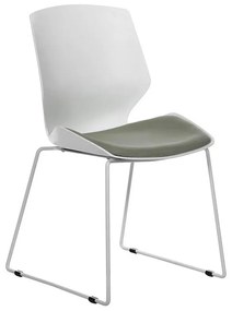 Καρέκλα γραφείου επισκέπτη Genuine PP λευκό-γκρι 47x52x85 εκ.