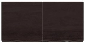 vidaXL Ράφι Τοίχου Σκούρο Καφέ 120x60x(2-6) εκ. Επεξ. Μασίφ Ξύλο Δρυός