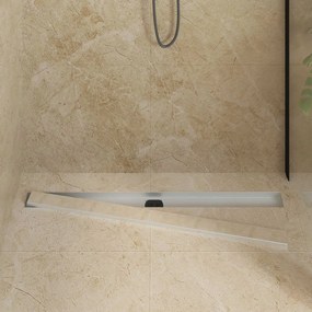 vidaXL Σιφόνι ντους 2-σε-1 με 360° σιφόνι Ασημί 100 cm