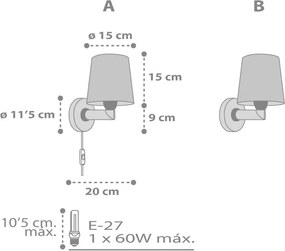 Starlight White απλίκα τοίχου (82219B)