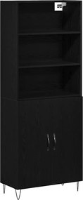 vidaXL Highboard 2 pcs Μαύρη Οξυά 69,5 x 34 x 180 εκ.