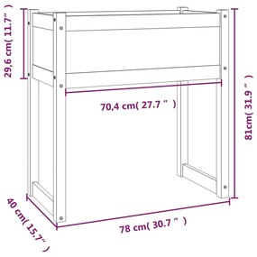 Ζαρντινιέρα 78x40x81 εκ. από Μασίφ Ξύλο Πεύκου 822132