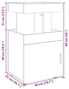 ΤΡΟΛΕΪ ΜΠΑΡ ΚΑΠΝΙΣΤΗ ΔΡΥΣ 50X41X89 ΕΚ. ΕΠΕΞ. ΞΥΛΟ 848266