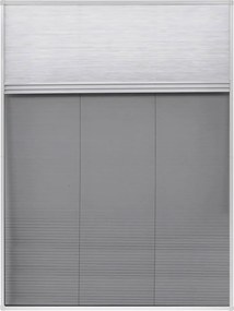 vidaXL Σήτα Παραθύρου Πλισέ με Σκίαστρο 60 x 80 εκ. Αλουμινίου