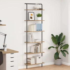 vidaXL Ράφι Βιβλίων artisan δρυς 60 x 24 x 203 εκ Επεξεργασμένο ξύλο