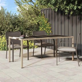 Τραπέζι Κήπου για Φαγητό Μπεζ 190 x 90 x 75 cm συνθετικό ρατάν