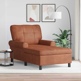 vidaXL Χαλάρωση με μαξιλάρι Καφέ 91 x 157 x 91 εκ. Τεχνητό Δέρμα