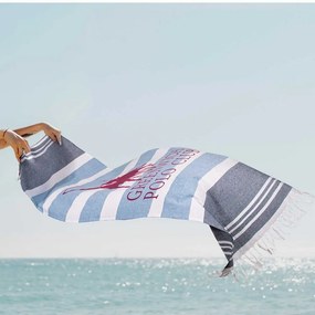 Πετσέτα Θαλάσσης - Παρεό 3843 Pink-Grey Greenwich Polo Club Θαλάσσης 80x170cm 100% Cotton