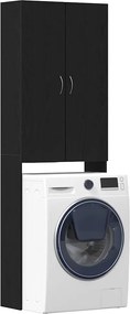 vidaXL Ντουλάπι Πλυντηρίου Ρούχων Μαύρο Δρυς 64x25,5x190 εκ.