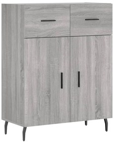 vidaXL Ντουλάπι Γκρι Sonoma 69,5 x 34 x 180 εκ. Επεξεργασμένο Ξύλο