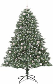 vidaXL Τεχνητό Χριστουγεννιάτικο Δέντρο με 300 LED Πράσινο 210 cm