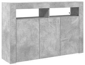 vidaXL Πλαϊνό γραφείο Γκρι σκυροδέματος 116 x 30 x 75 εκ.