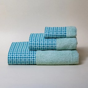 Πετσέτα Χεριών (30x50) White Fabric Gemma Green 600gsm