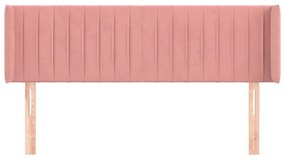 Κεφαλάρι με Πτερύγια Ροζ 147x16x78/88 εκ. Βελούδινο 3119059