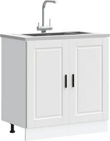 vidaXL Ντουλάπι βάσης νεροχύτη Porto Λευκό 80x46x81,5 cm