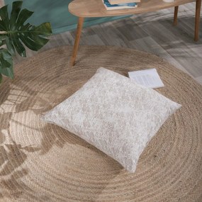 Μαξιλαροθήκη Διακοσμητική Δαπέδου Felicia 02 Beige Teoran 65Χ65 Cotton-Polyester