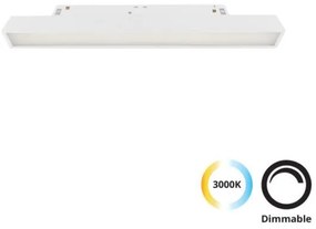 Φωτιστικό Μαγνητικής Ράγας LED 12W 3000K 30x4,4 Magnetic Viokef-4244303-Λευκό 4244303
