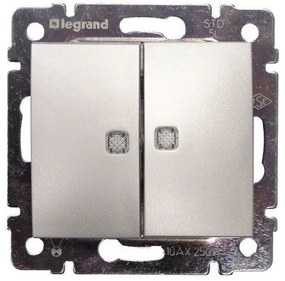 Διακόπτης κομμυτατέρ φωτεινός Valena LEGRAND-770128-Αλουμίνιο 770128