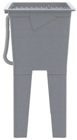 vidaXL Νιπτήρας Πλύσης Ρούχων Γκρι 59x41x75 εκ. από Ρητίνη