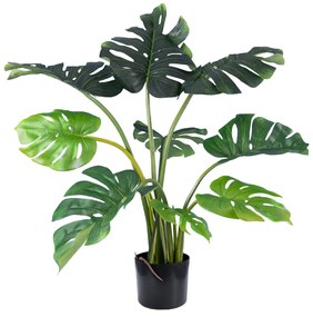 GloboStar® Artificial Garden MONSTERA 20001 Τεχνητό Διακοσμητικό Φυτό Μονστέρα Υ85cm