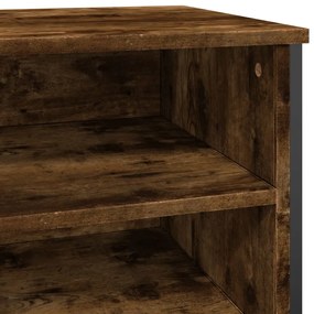 vidaXL Παπουτσοθήκη Καπνιστή Δρυς 80x38x78 εκ. από Επεξεργασμένο Ξύλο