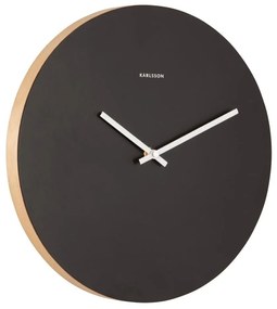 Ρολόι Τοίχου Splash KA5922BK Φ31x4,2cm Black-Gold Karlsson Ξύλο