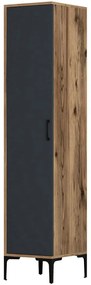 Ντουλάπα Μονόφυλλη Kumsal 845HCT5409 40x47,5x201,4cm Walnut-Anthracite Single Door