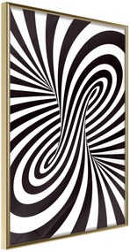 Αφίσα - Black and White Swirl - 20x30 - Χρυσό - Χωρίς πασπαρτού