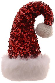 Χριστουγεννιάτικος Διακοσμητικός Σκούφος Αϊ Βασίλη 00.11.19402 20cm Red-White