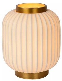 Φωτιστικό Επιτραπέζιο Lucide 13535-24-31 GOSSE Λευκό (White)|Χρυσό Χρώμα (Gold Coloured)