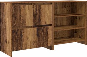 vidaXL Πλαϊνό γραφείο 2 pcs Παλιό ξύλο 70 x 41 x 75 εκ.