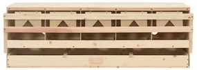 vidaXL Φωλιά για Κότες με 5 Θέσεις 117x33x38 εκ. από Μασίφ Ξύλο Πεύκου