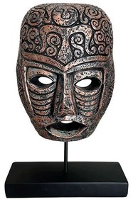 Διακοσμητικό Επιτραπέζιο Face 0038-223-048 20,5x10,5x35,5cm Black-Bronze Polyresin