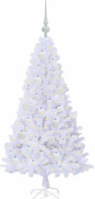 vidaXL Τεχνητό Χριστουγεννιάτικο Δέντρο Λευκό 120 cm PVC και Ατσάλι