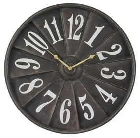 JΚ Home Décor - Ρολόι Τοίχου Μεταλλικό Μαύρο 60cm