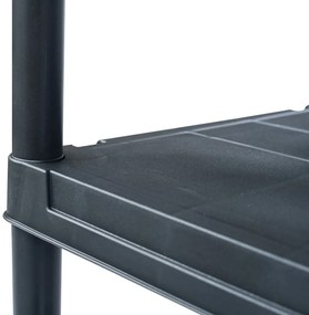 VidaXL Ραφιέρες 2 τεμ. Μαύρες 60 x 30 x 138 εκ. Πλαστικές