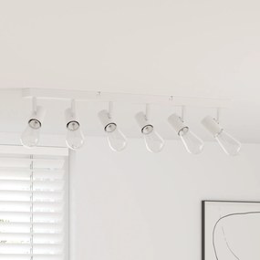 vidaXL Προβολέας οροφής 6 Way Adjustable Λευκό E27